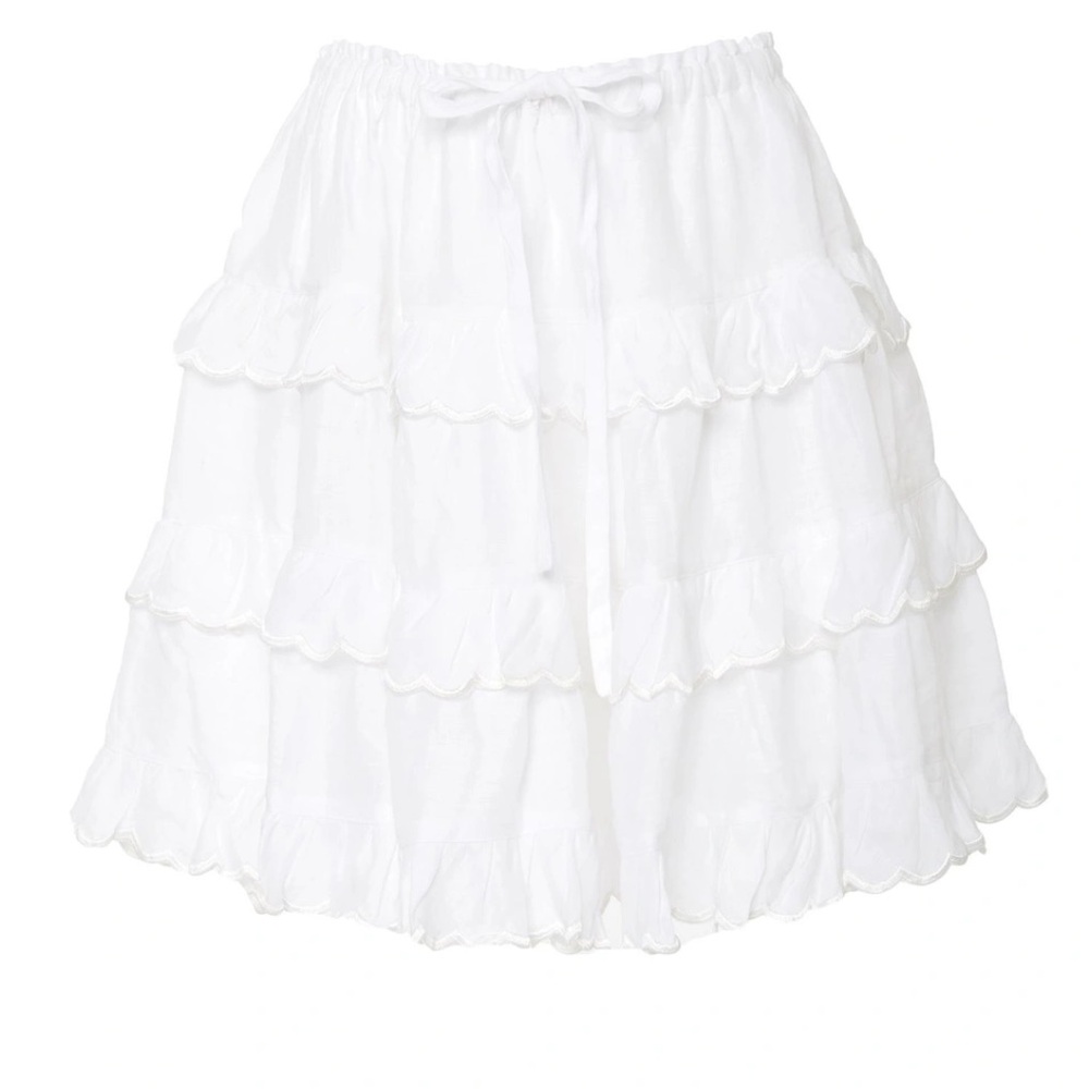 Innika Choo White Scalloped Top / Skirt